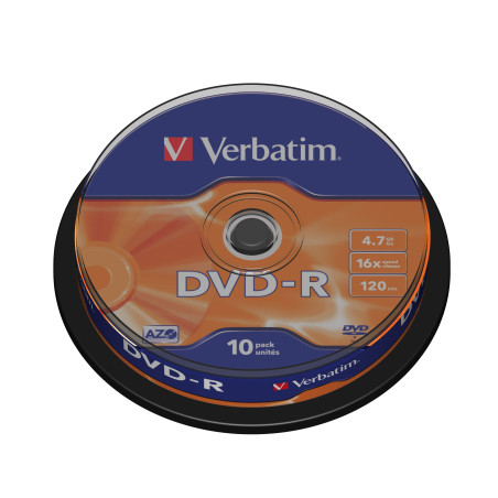 confezione dvd-r verbatim 4,7gb 16x 10pcs [43523/10]
