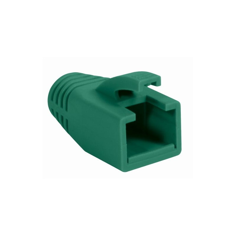 copriconnettore intellinet per plug rj45 cat.6 8mm verde
