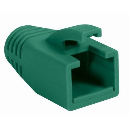 copriconnettore intellinet per plug rj45 cat.6 8mm verde