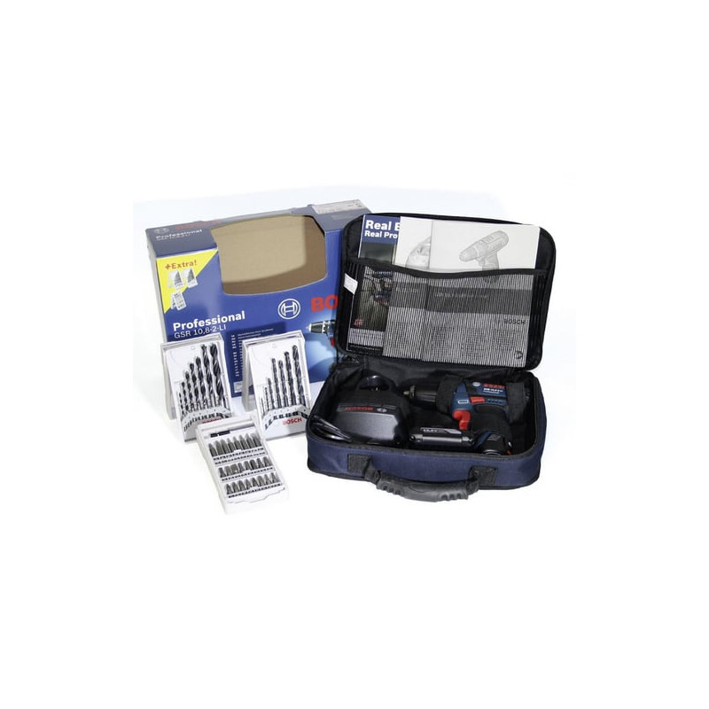 trapano avvitatore bosch gsr 10,8/12-2-li set a batteria