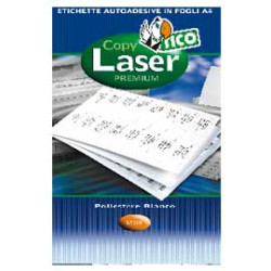 Etichette in poliestere tico bianco 70 fogli a4 1 etichette/foglio