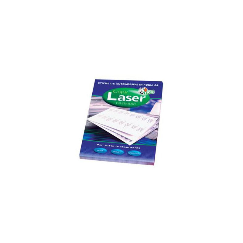 Etichette in poliestere tico trasaprente 100 fogli a4 1 etichette/foglio