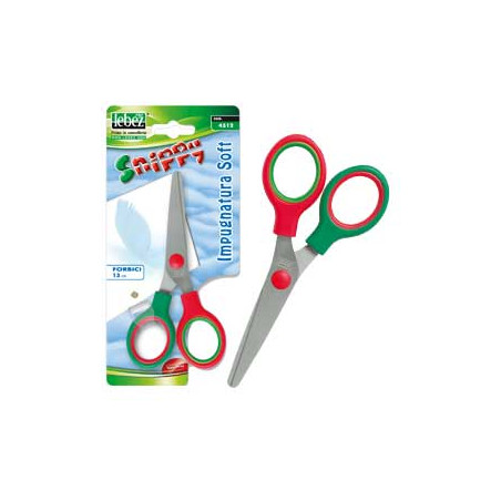 Forbici lebez snippy soft 13 cm punta tonda colori assortiti art.4512