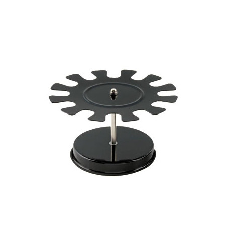 Portatimbri turikan circolare 12 posti nero in metallo koala [7203]