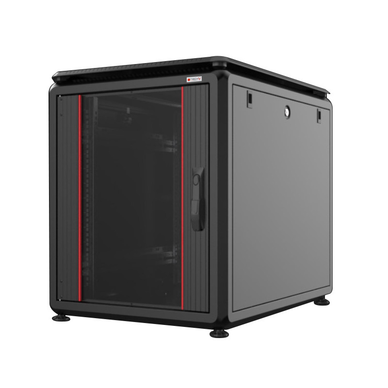 armadio rack techly 19'' 600x800 12unita' nero da sotto-scrivania