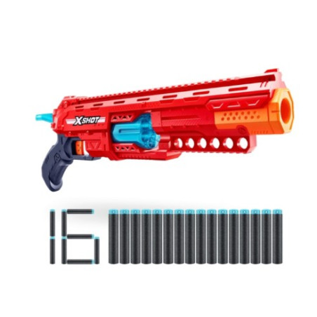pistola zuru x-shot excel calibre blaster 16 dardi rosso [36675]