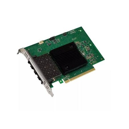 scheda di rete intel quad-port pcie 4.0 x16 gigabit sfp28x2 verde