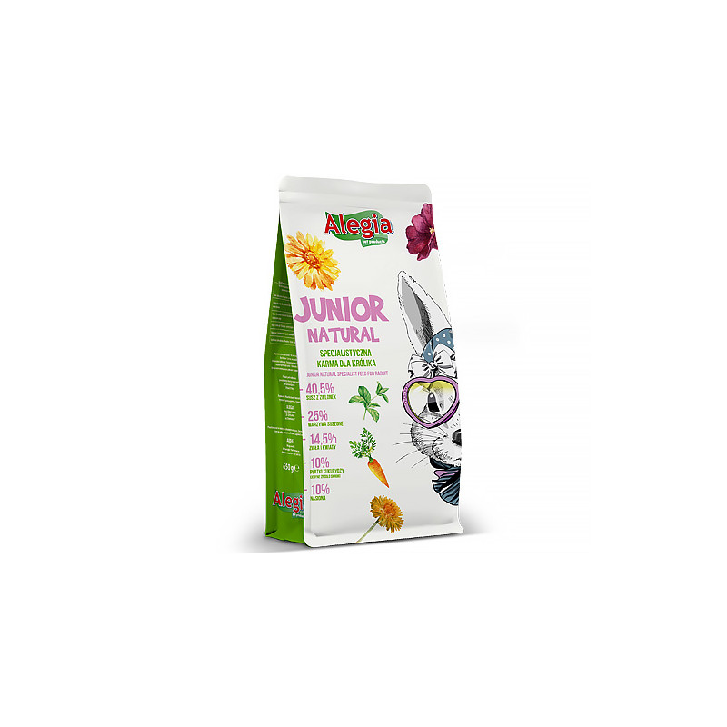 mangime alegia junior natural: cibo per conigli 650g