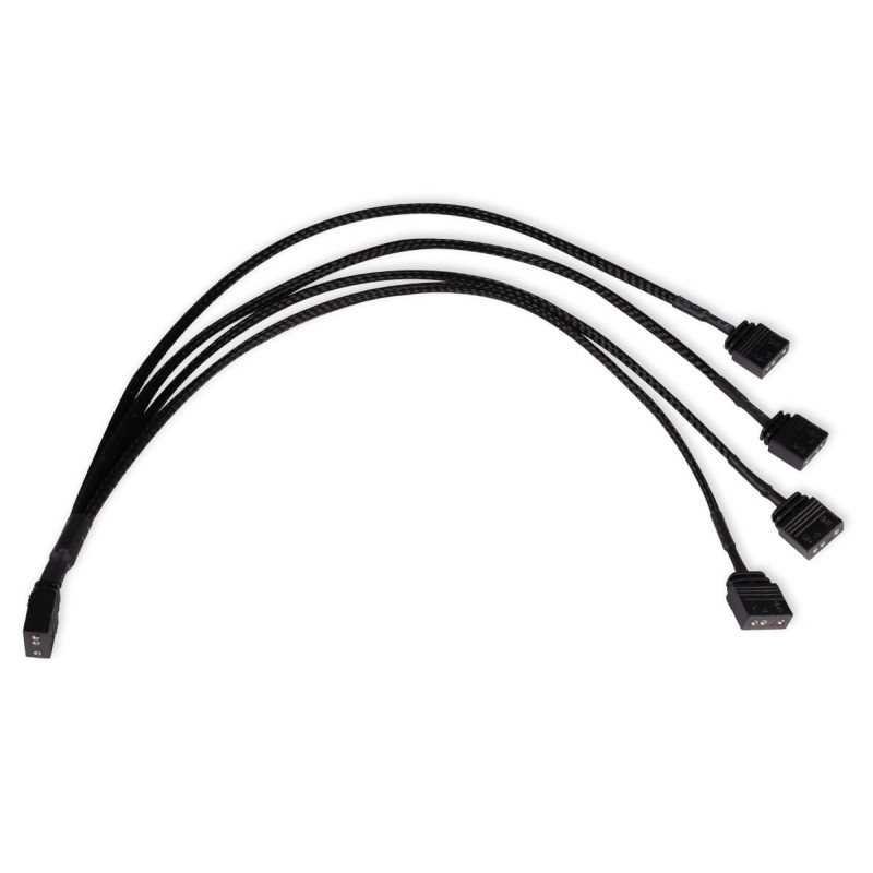 cavo splitter alphacool 18711 a y argb da 3pin a 4x3pin 30cm nero