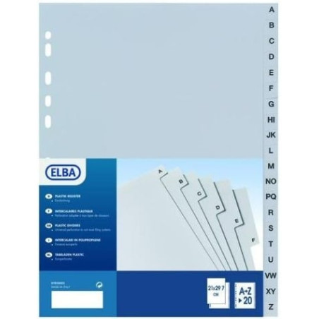 Divisori elba alfanumerici separex a/z maxi buste uni [400006685]