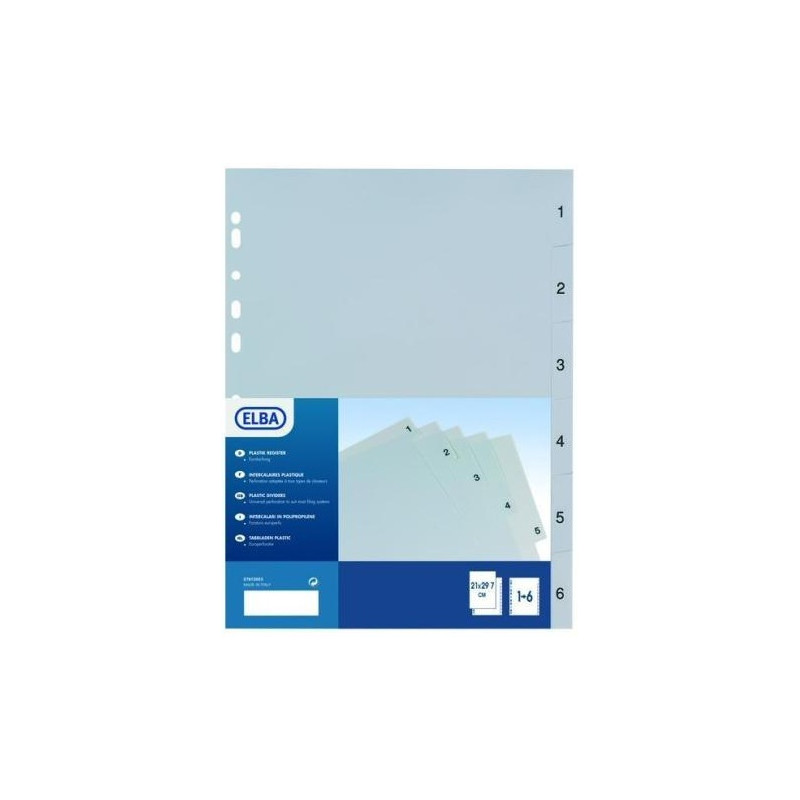 Divisori elba numerici 1-12 mese formato universale 22x30 [400006686]