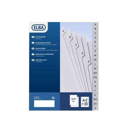Divisori elba 20 tasti alfabetico a-z tabulati 22x30 [400006691]