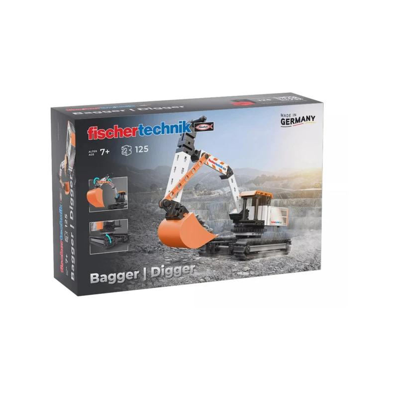 gioco da costruzione fischertechnik escavatore digger multicolore