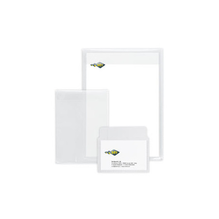 Buste trasparenti a u sei rota 25 pz. a sacco con patella 6x10cm