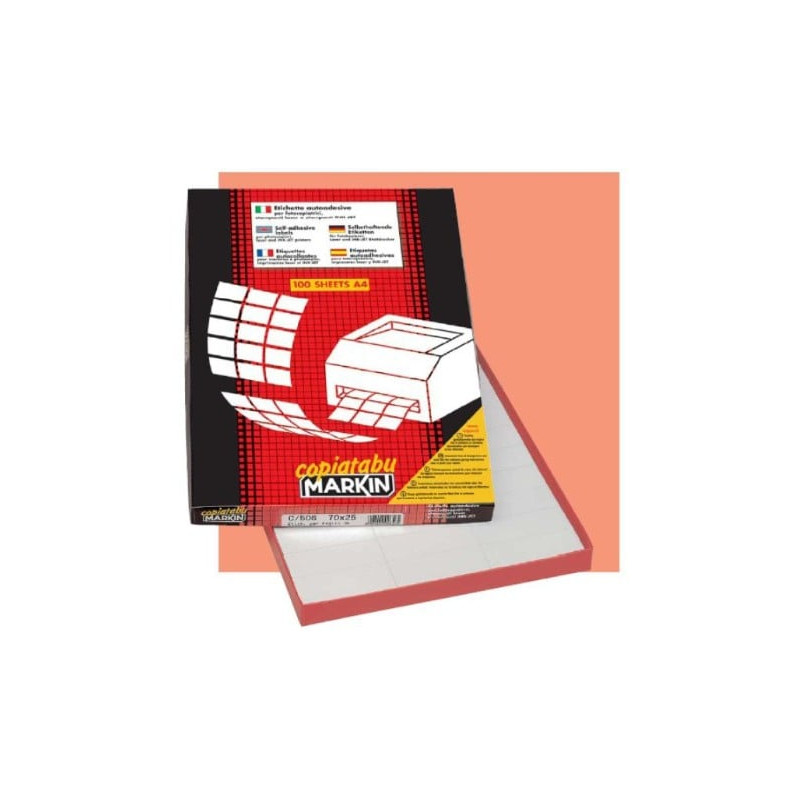 Etichette markin adesiva a/406 bianca 100 fogli a4 (44 etichette