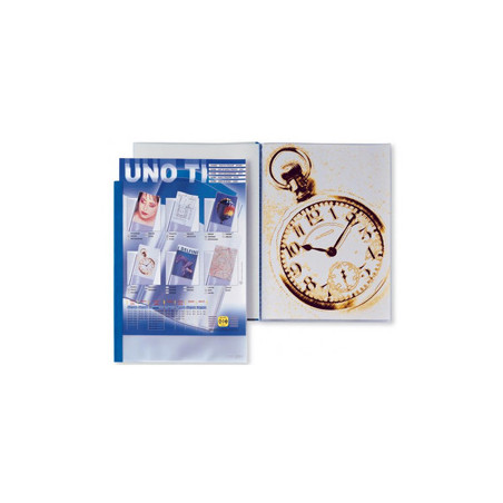 Portalistini a buste fisse sei rota uno ti 30x22-36 blu a4-album