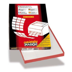 Etichette markin adesiva a/407 bianca 100 fogli a4 47,5x35mm angoli