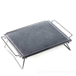 piastra ollare con supporto pieghevole ompagrill ds30/40sp