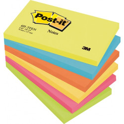 Blocco adesivo post-it 100fg 76x127mm 655-tfen energy 72gr