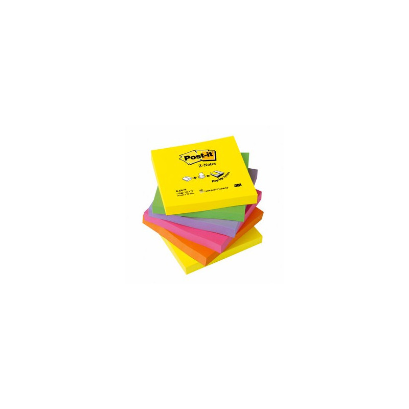 Blocco adesivo post-it 100fg super sticky z-notes 76x76mm