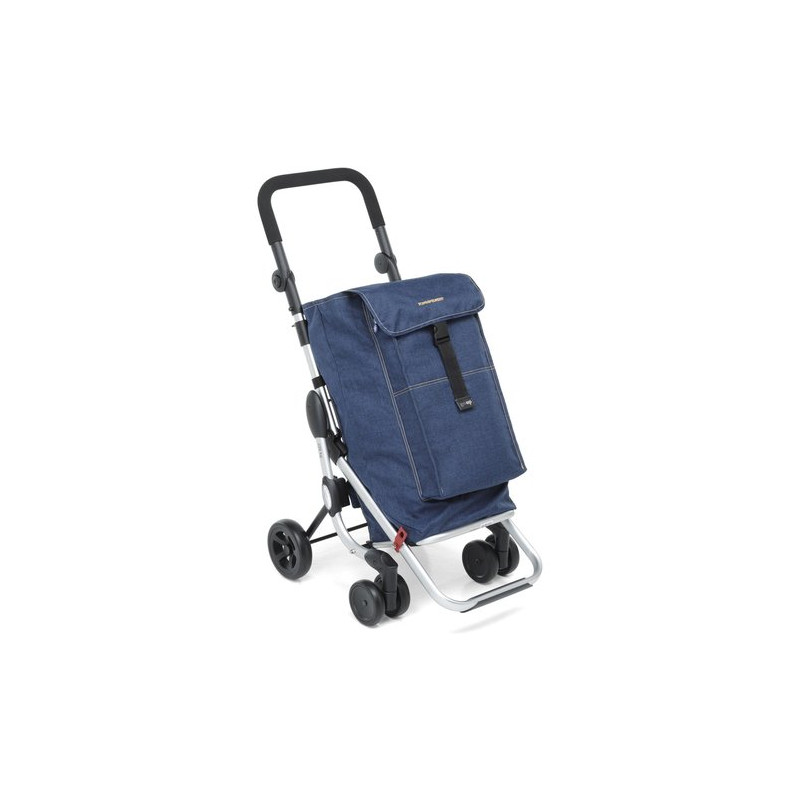 foppapedretti go up alluminio, nero, blu borsa trolley
