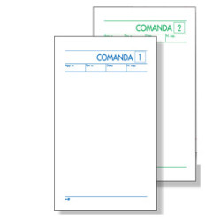 Blocco comande bm a 7 tagliandi 25 fogli x 2 riceute 10x22cm art