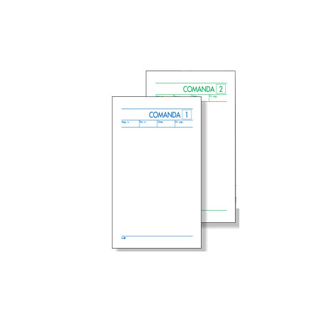 Blocco comande bm a 7 tagliandi 25 fogli x 2 riceute 10x22cm art