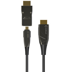 cavo techly hdmi a/a micro hdmi aoc in fibra ottica 4k 50m