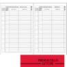 Registro protocollo lettere ricevute/spedite bm 21x31cm 100 fogli