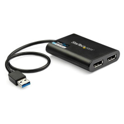 adattatore usb startech.com usb3.0 dual displayport 4k 60hz nero