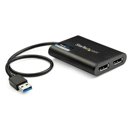 adattatore usb startech.com usb3.0 dual displayport 4k 60hz nero