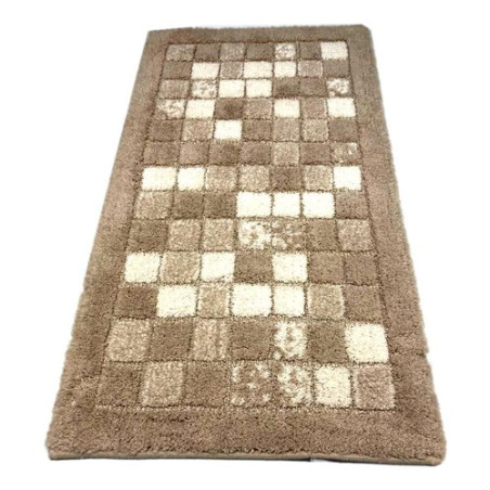 tappeto bagno manifattura ferro mosaico 60x110cm marrone/beige
