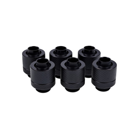 raccordo a compressione alphacool 13/10mm g1/4 6pz nero [17228]