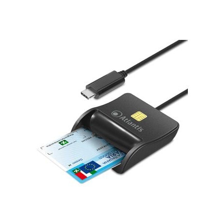 lettore smart card atlantis land p005-smartcr-c usb tipo-c
