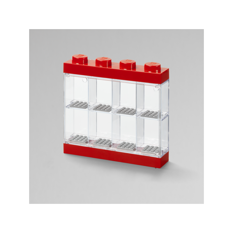 vetrina room copenhagen 4065 per minifigure lego rosso/trasparente