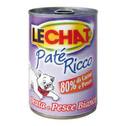 mangime umido monge lechat pate' ricco orata e pesce bianco 400g
