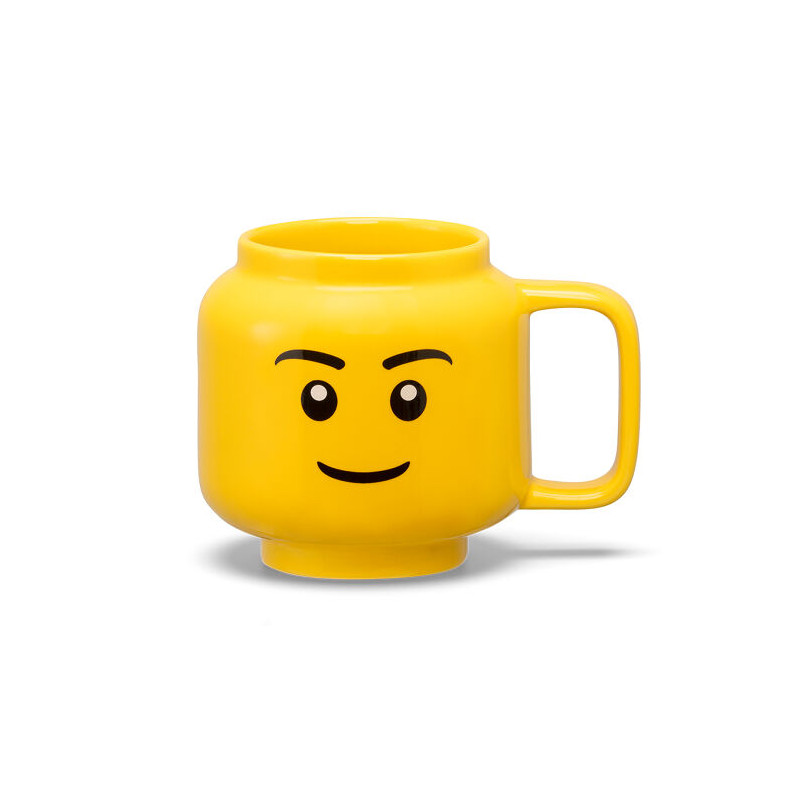 tazza room copenhagen lego testa ragazzo in ceramica 255ml giallo