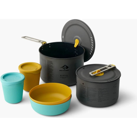 set di pentole sea to summit frontier per 2persone 2l/3l/tazze/ciotole