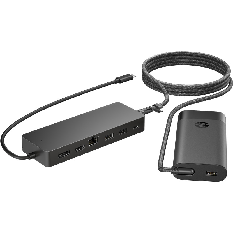 hub usb-c universale e caricabatteria hp per laptop combo/computer