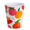 bicchiere koopman melamina acqua agrumi 8xh10cm 350ml verde/giallo/bianco/rosa