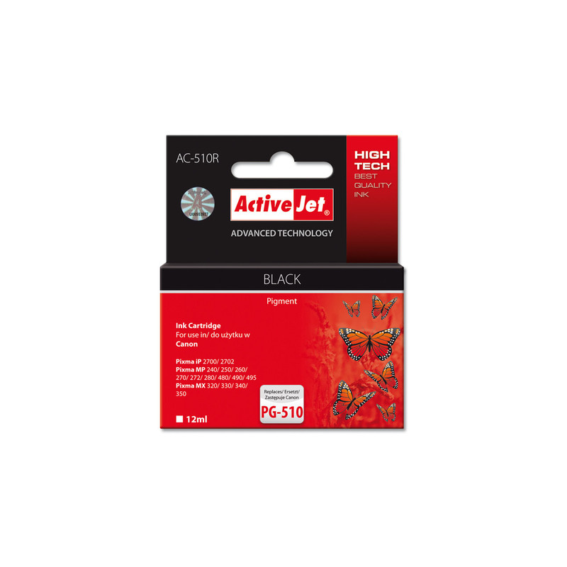Cartuccia activejet ac-510r compatibile per canon pg-510