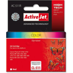 Cartuccia activejet ac-511r compatibile per canon cl-511