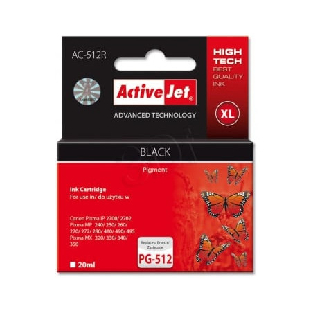 Cartuccia activejet ac-512r compatibile per canon pg-512