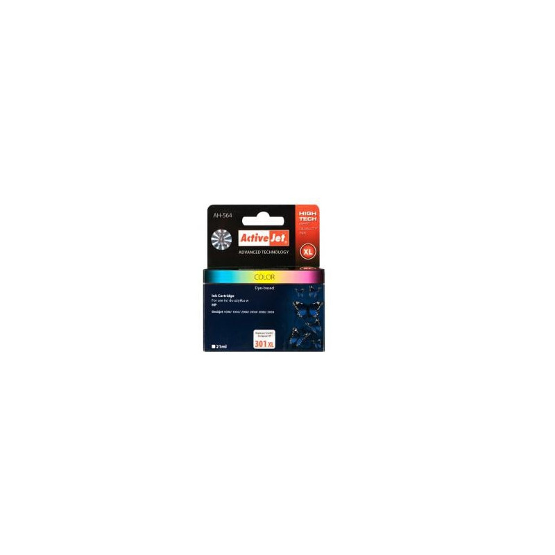 Cartuccia activejet ah-301crx compatibile per hp no.301xl a colori