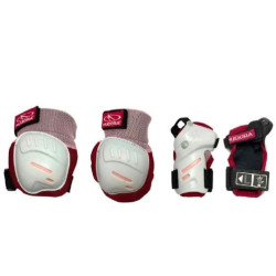 set di protezioni biomeccaniche hudora comfort m rosa [83052]