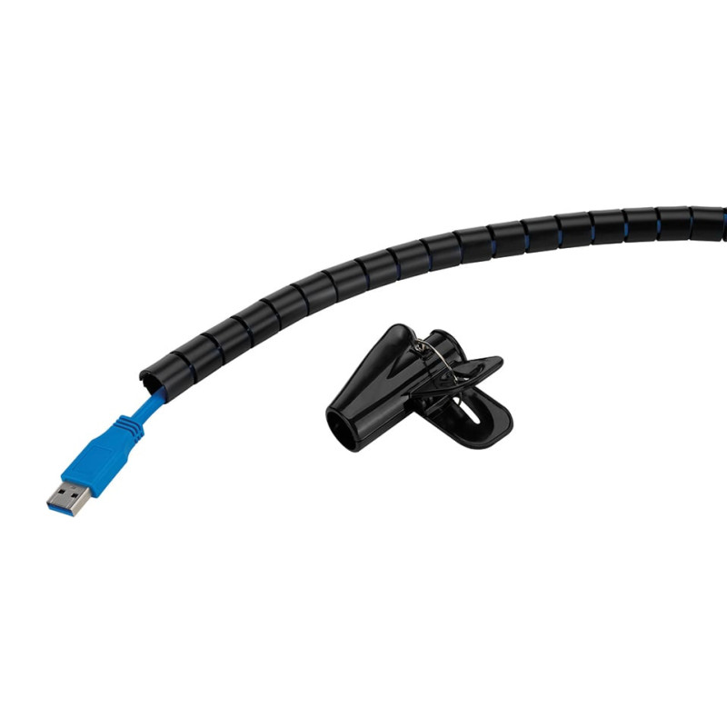 tubo avvolgicavo neomounts a spirale 15mm nero [ads06-140bl]