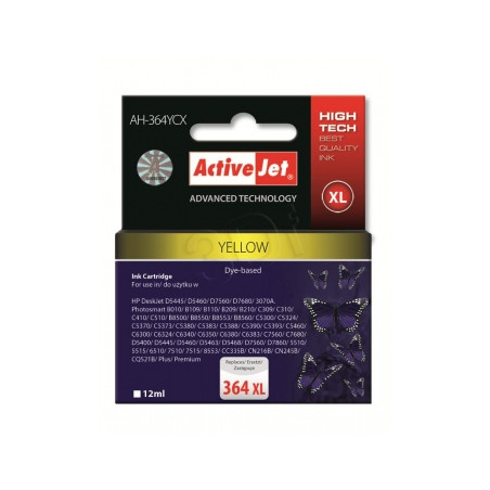 Cartuccia activejet ah-364ycx compatibile per hp no. 364xl giallo