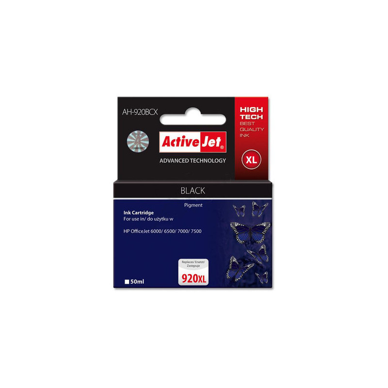Cartuccia activejet ah-920bcx compatibile per hp no.920xl nero
