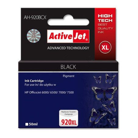 Cartuccia activejet ah-920bcx compatibile per hp no.920xl nero