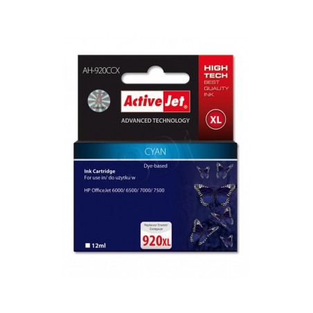 Cartuccia activejet ah-920ccx compatibile per hp no.920xl ciano